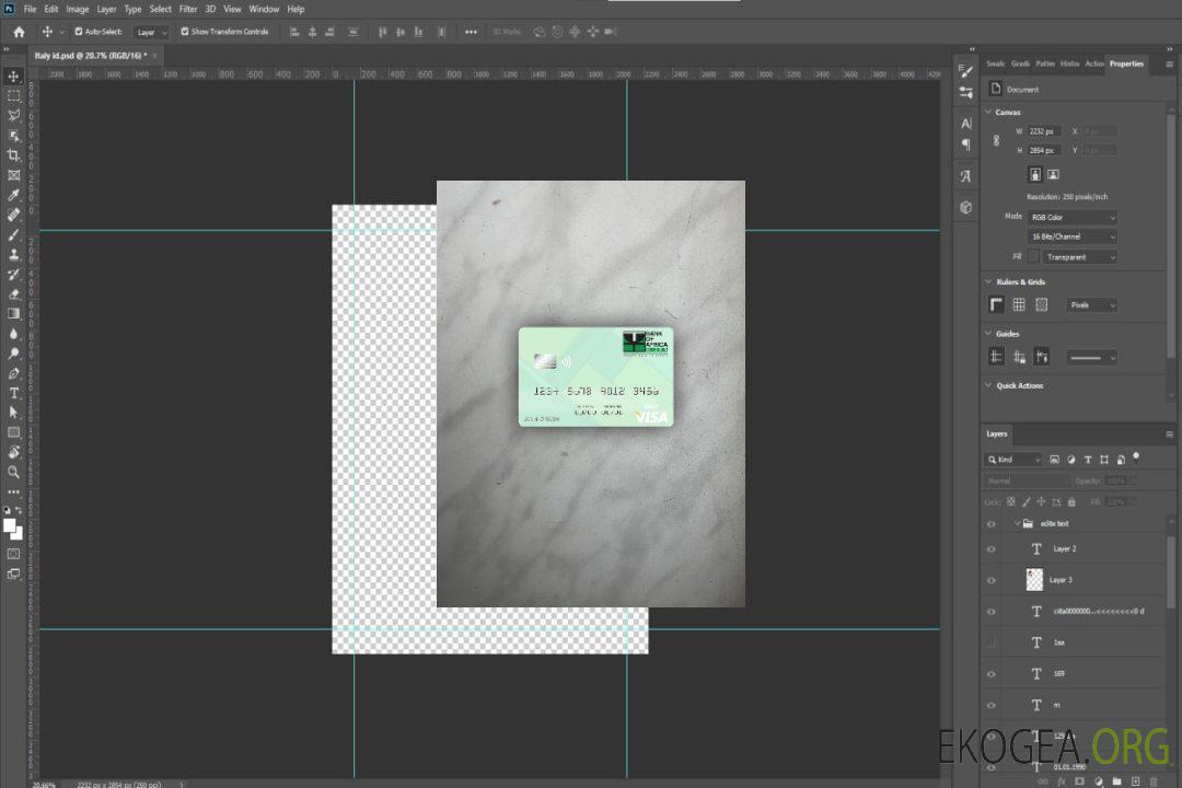 Niger Bank of Africa carte de débit visa photolook , avant template